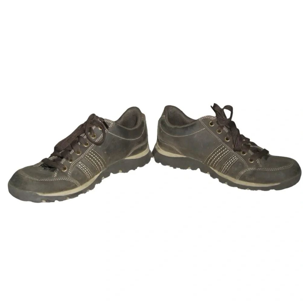Skechers Sneakers Vintage y2k Brown Leather Chunky Utility Trail Lug Oxford 90's